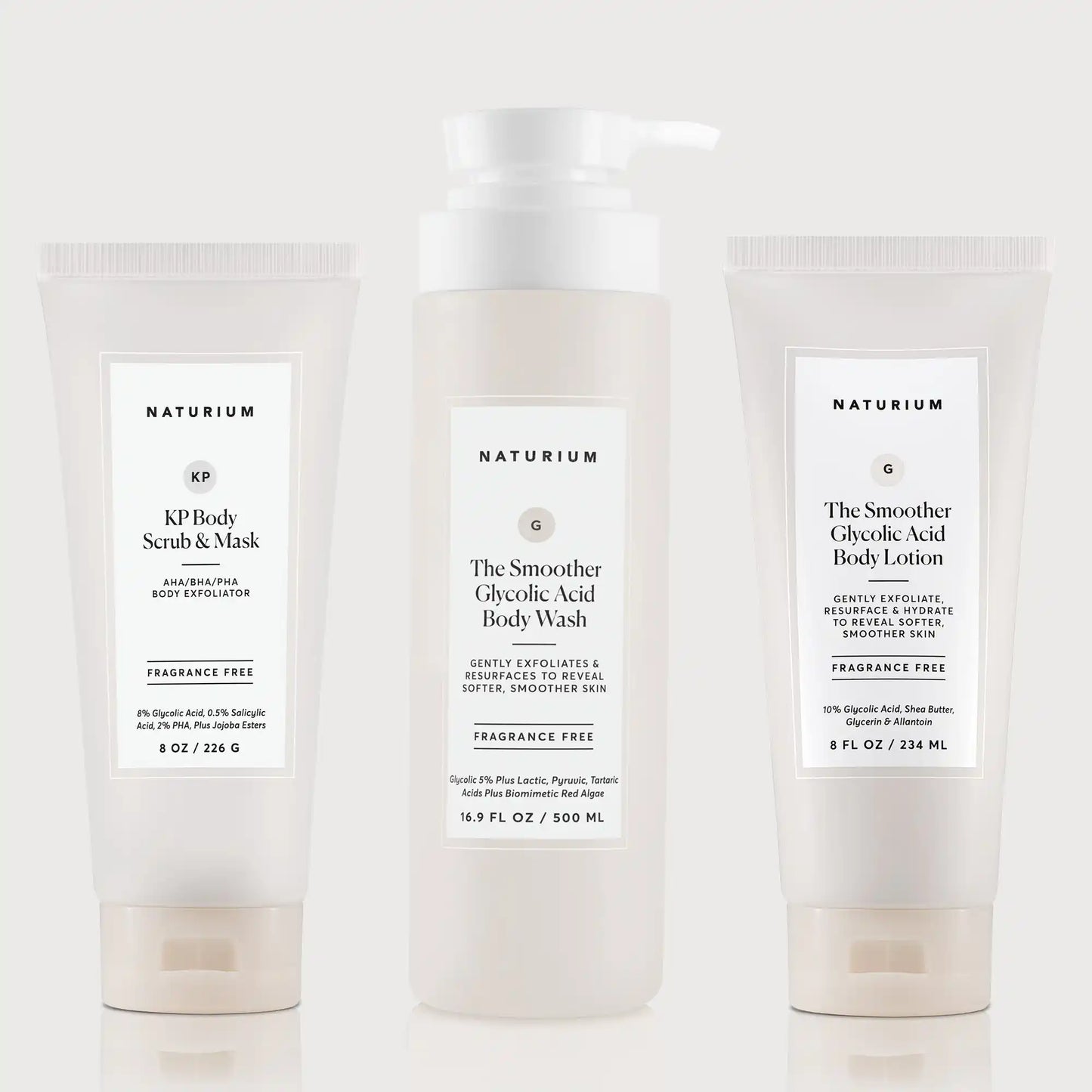 the-glycolic-acid-body-bundle-v2 NATR_KPScrub_SmootherBodyWash_SmootherLotion_Bundle_ecomm.webp